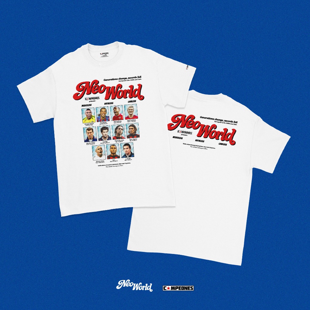 Campeones - เสื้อยืด Regular Fit 20s - เครื่องเล่นเกม Neo World Y2k Heritage Of Football