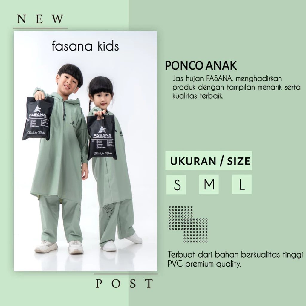เสื้อกันฝนเด็ก Fasana วัสดุ PVC ยืดหยุ่นหนา thumbnail 4