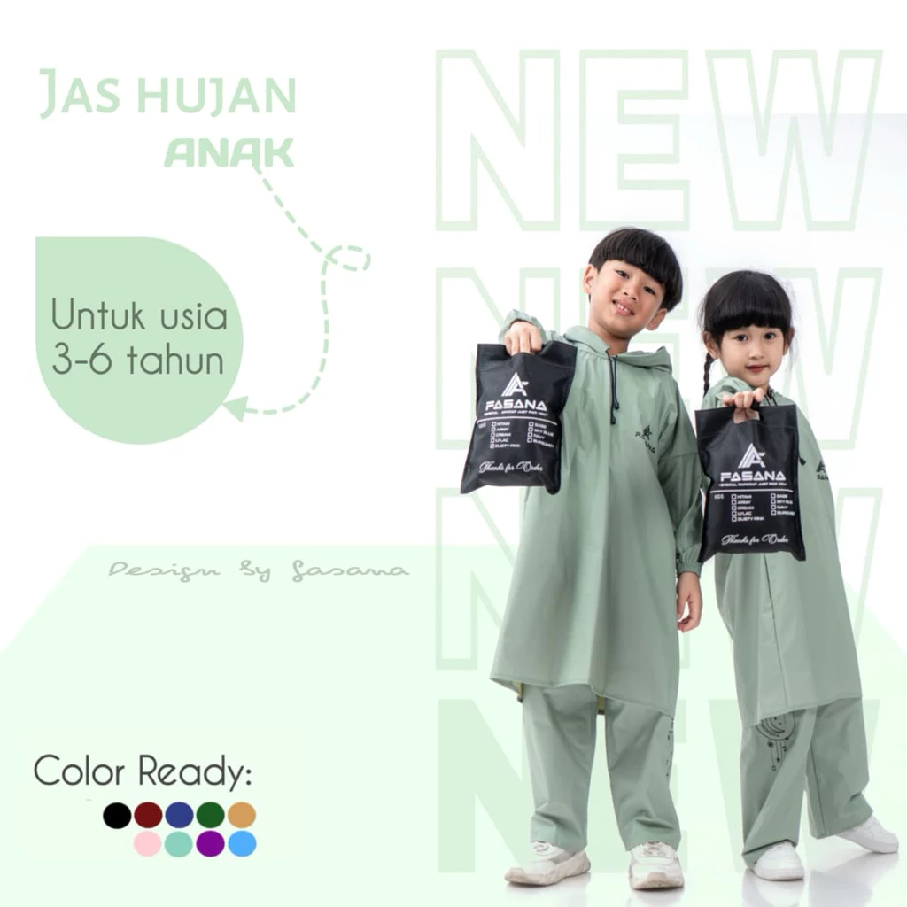 เสื้อกันฝนเด็ก Fasana วัสดุ PVC ยืดหยุ่นหนา thumbnail 5