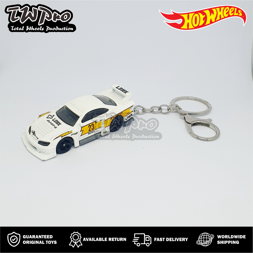 GANTUNGAN HOT WHEELS LB SUPER SILHOUETTE NISSAN SILVIA S15 KEYCHAIN - SHRIPP HOOK - KEYRING - พวงกุญ