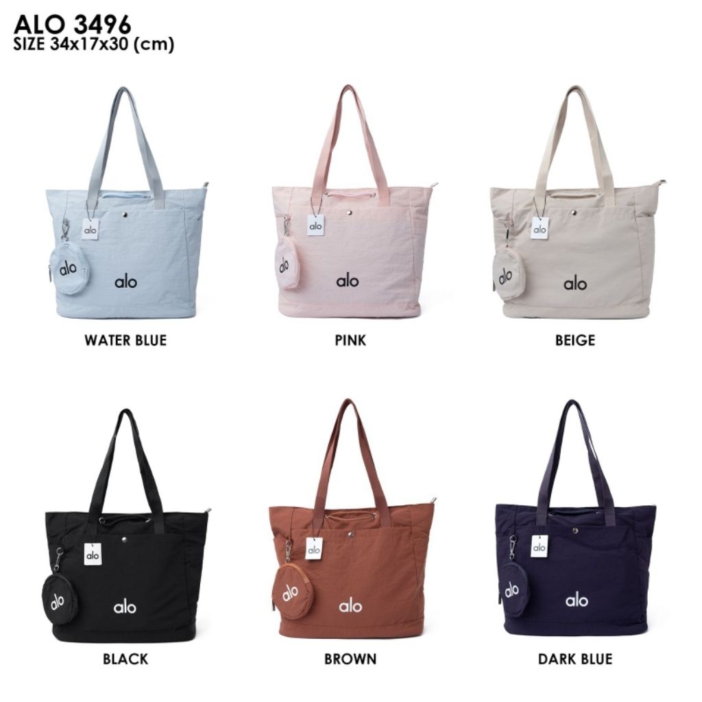 ALO Bag 3496 With Pouch Alo Womens Tote Bag กระเป๋าคุณภาพนําเข้า