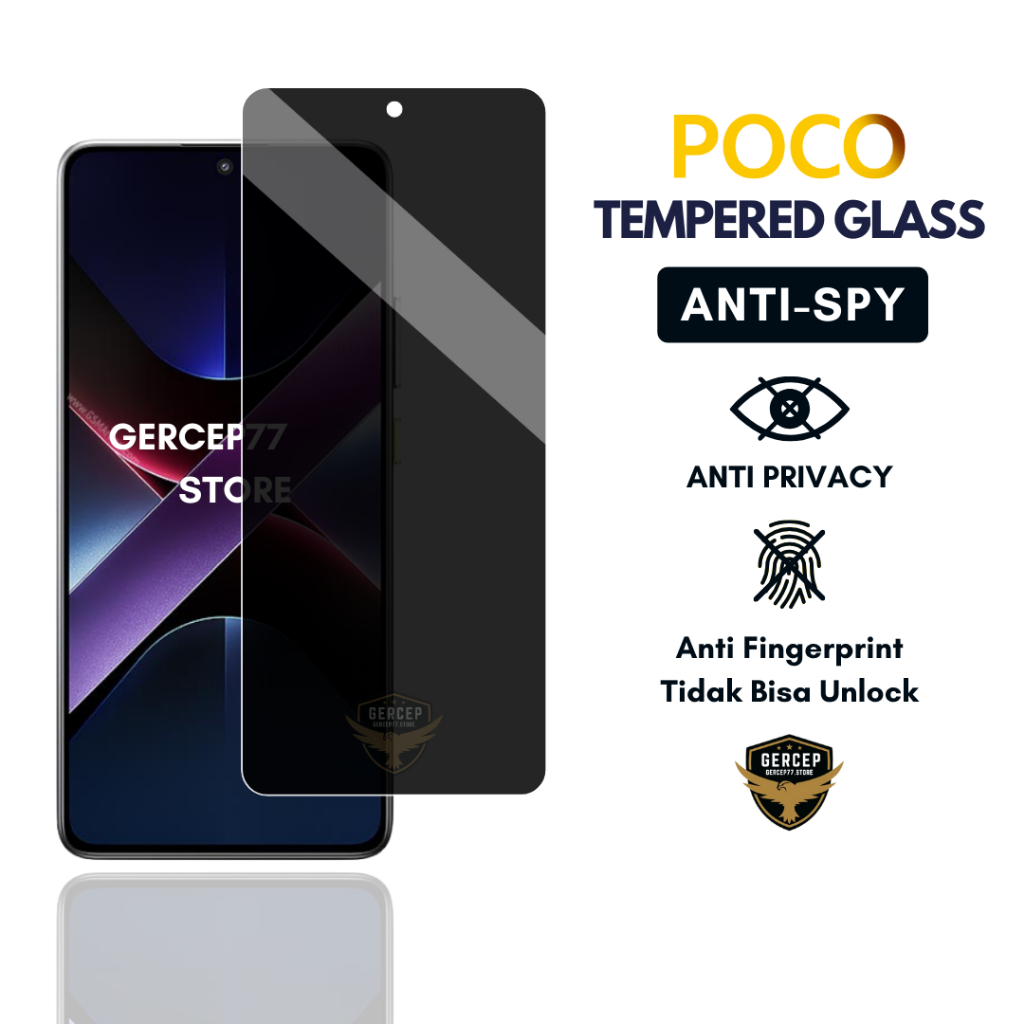 กระจกนิรภัย Anti Spy Poco X7 Pro 5G X6 Pro 5G X6 5G X6 Neo 5G Anti Scratch ความเป็นส่วนตัวแบบเต็มหน้