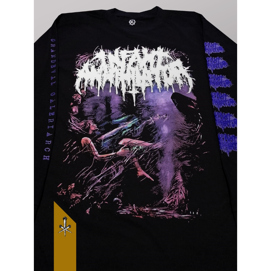 เสื้อยืดแขนยาวผู้ชายซี่โครงหวี 30s เพลง Tshirt Deathmetal INFANT ANNIHILIATOR ผ้าฝ้าย 100% ราคา ถูกที่สุด ดีลบีเคเค แกลเลอรีภาพที่ 4