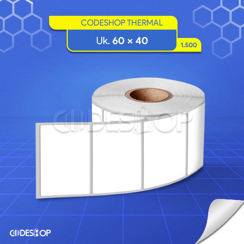 ป้ายความร้อน 60x40 มม. Core เครื่องพิมพ์บาร์โค้ดขนาดเล็กสติกเกอร์ Argox Postek Kassen