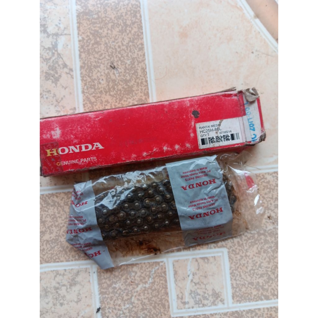 MESIN HC25H-86L โซ่ไทม์มิ่ง (โซ่แคม) อะไหล่แท้ Honda (AHM) Honda S90, S90Z, C90Z, Supra X 100, Prima