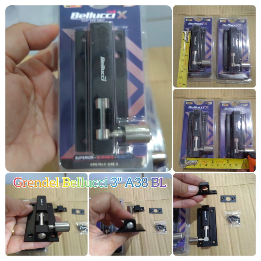 Belluci A38-3 BLACK Latch / 3" Belluci BL Door Slot / Bellucci 3 นิ้ว BLACK Latch