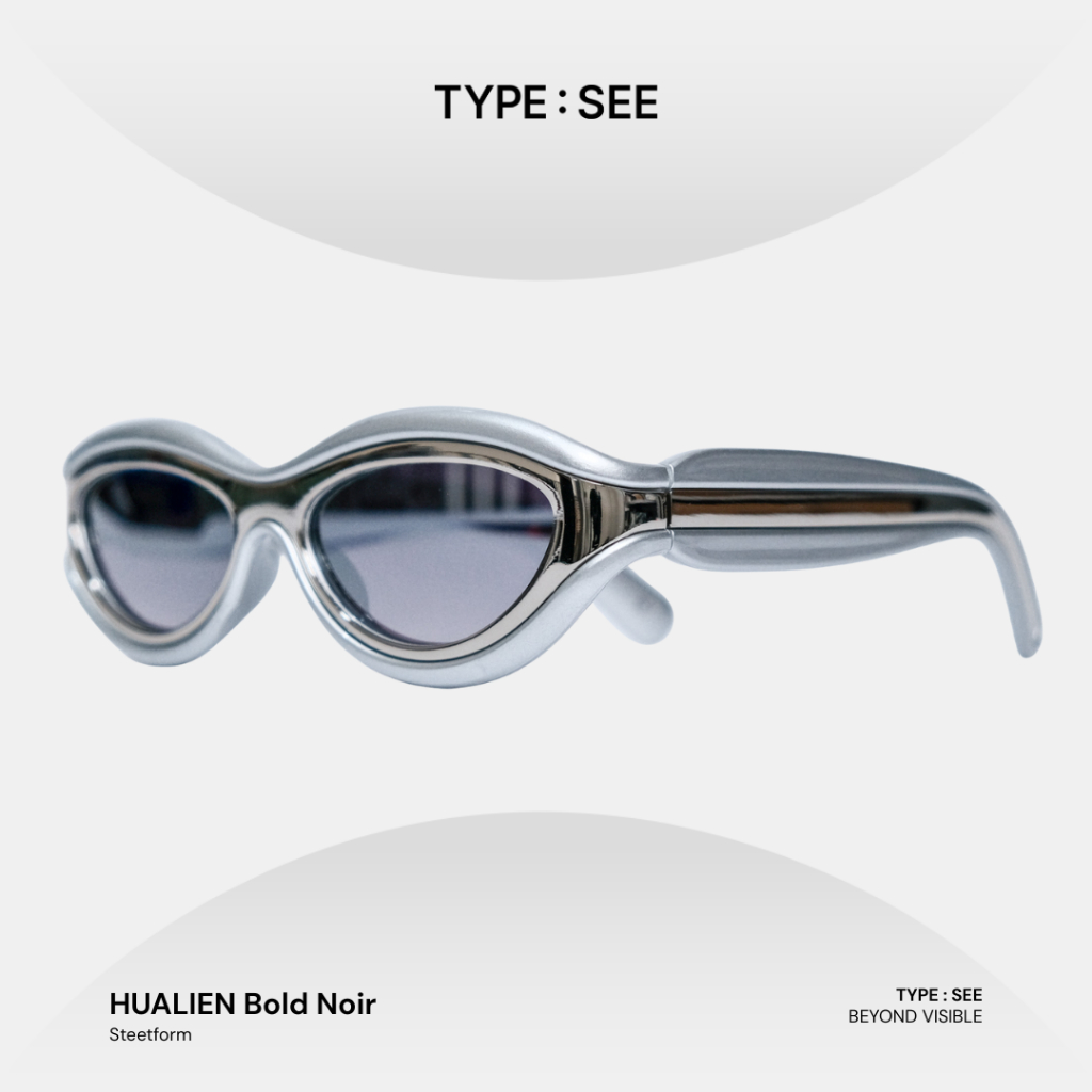 TYPE:SEE HUALIEN แว่นกันแดด Bold Noir – แว่นกันแดด UV400 แห่งอนาคต Unisex