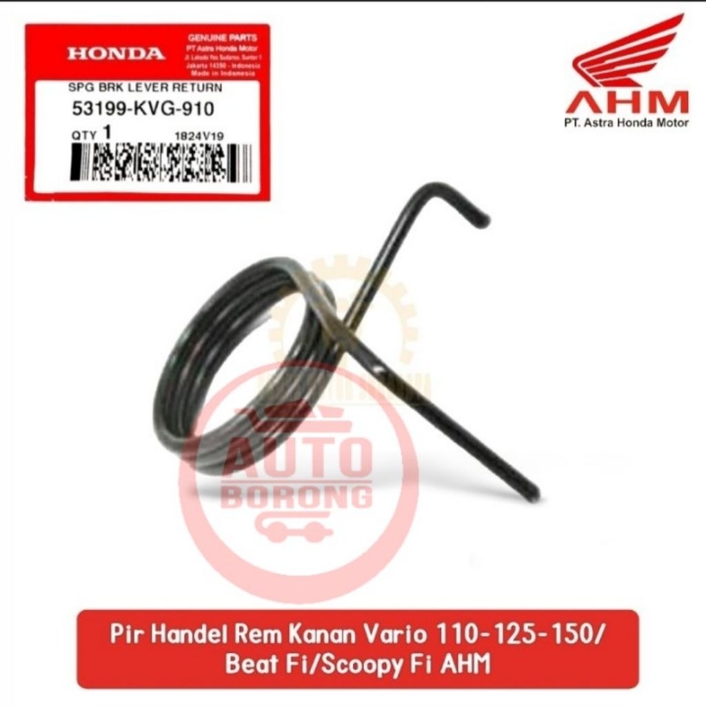 53199 KVG 910 มือจับเบรคขวาสปริง Honda Vario 110-125-150 Beat Fi Scoopy Fi