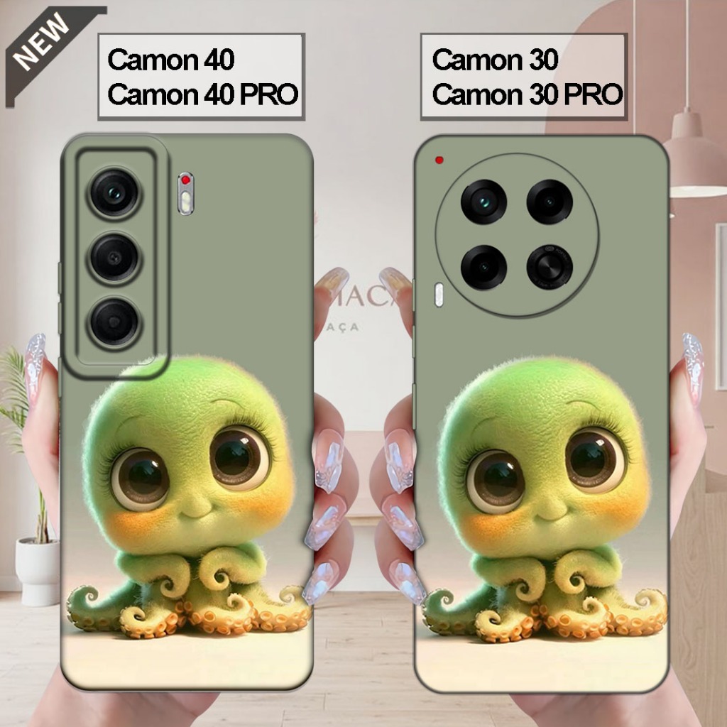 เคส Tecno CAMON 40 | CAMON 40 Pro _เคส CAMON 30 | CAMON 30 PRO - ปลอกสีดําใสยืดหยุ่น