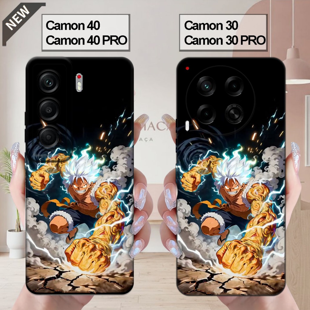 เคส Tecno CAMON 40 | CAMON 40 Pro _เคส CAMON 30 | CAMON 30 PRO - ปลอกสีดําใสยืดหยุ่น