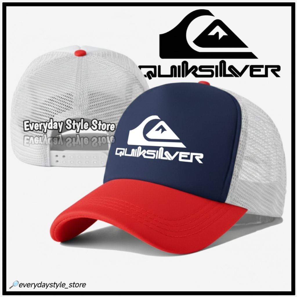 Quicksilver Trucker Hat / Surf Mesh Hat / Quiksilver Mesh Hat สําหรับผู้ชายและผู้หญิง