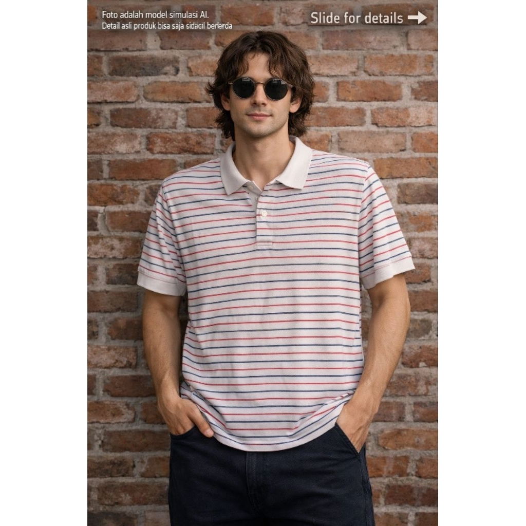 เสื้อโปโล U**QL0 0R1 ไซส์ M (P66 x W50)