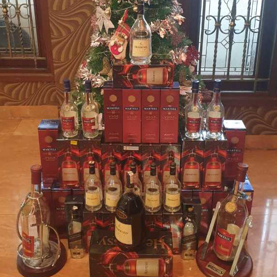 Hennessy Bottle / Martell Bottle / Black Label Used Original Complete Box - Used Hennessy VSOP นําเข