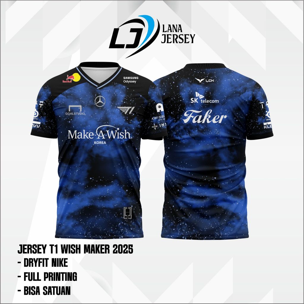 JERSEY T1 2025 WISH MAKER UNIFORM LOL (ฉายชื่อที่กําหนดเองฟรี)