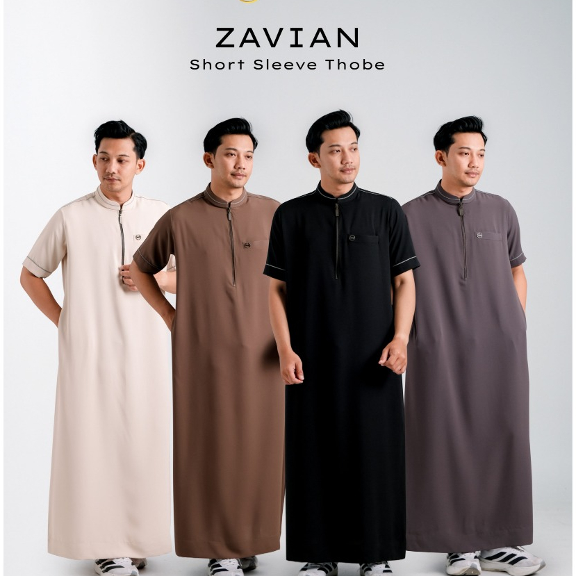 DNINE THOBES - Zavian Short Sleeve Twill Fusion Robe