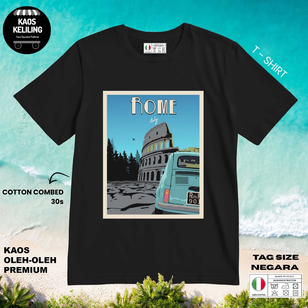 ITALY SOUVENIR T-SHIRT 4 WITH ORIGINAL ITALY LABEL TAG ของขวัญพรีเมี่ยม SOUVENIR CLOTHES