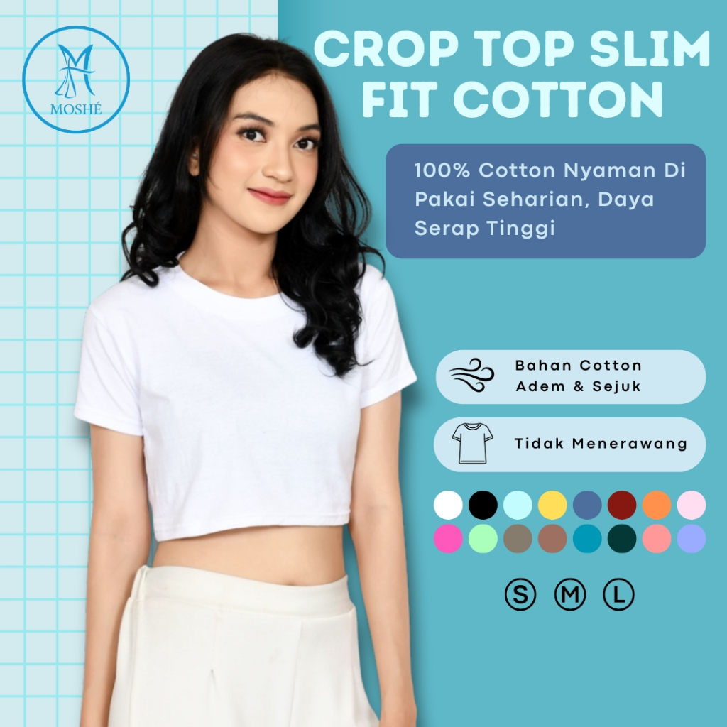 BASIC CROP TOP SLIM FIT SHORT SLEEVE CROP TEE LYFE