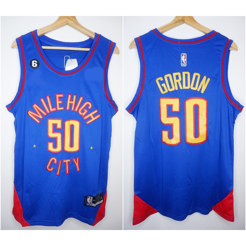 นําเข้าเสื้อบาสเก็ตบอลพรีเมี่ยม MILE HIGH 50 AARON GORDON HONOR 6 STATEMENT BLUE 22/23