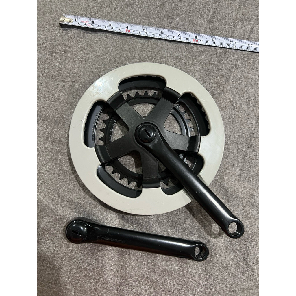 CRANK SHIMANO M100 BIOPACE 44 32 T ARM 150 DOUBLE CHAINRING FRONT GEAR 44T GEAR 32T 150MM BUSHGUARD