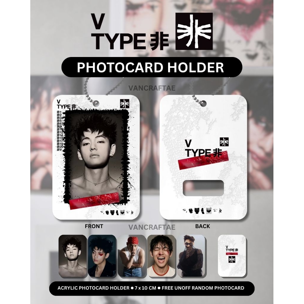 V TYPE PHOTOCARD HOLDER CAHOL ACRYLIC TAEHYUNG PHOTOBOOK