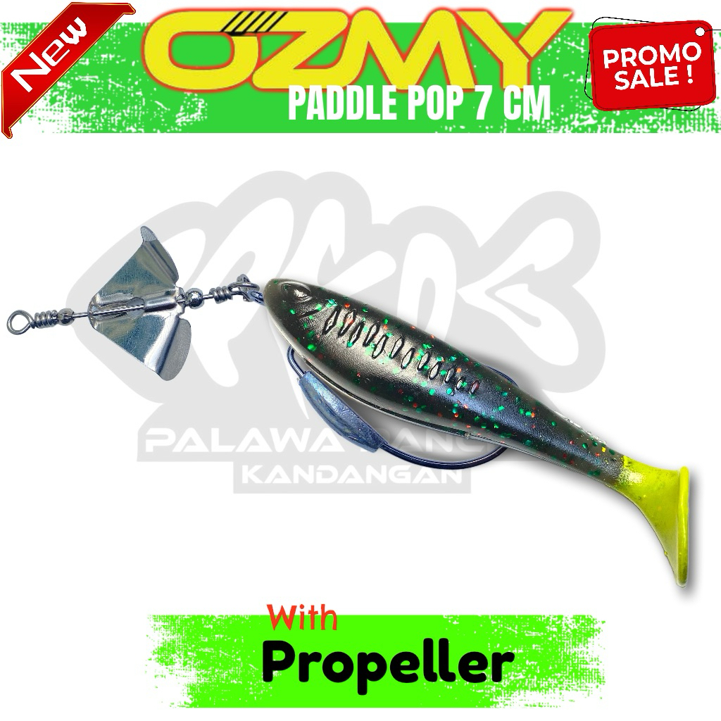 พาย Ozmy pop 7 cm พร้อมจุกเหยื่อหล่อใบพัด
