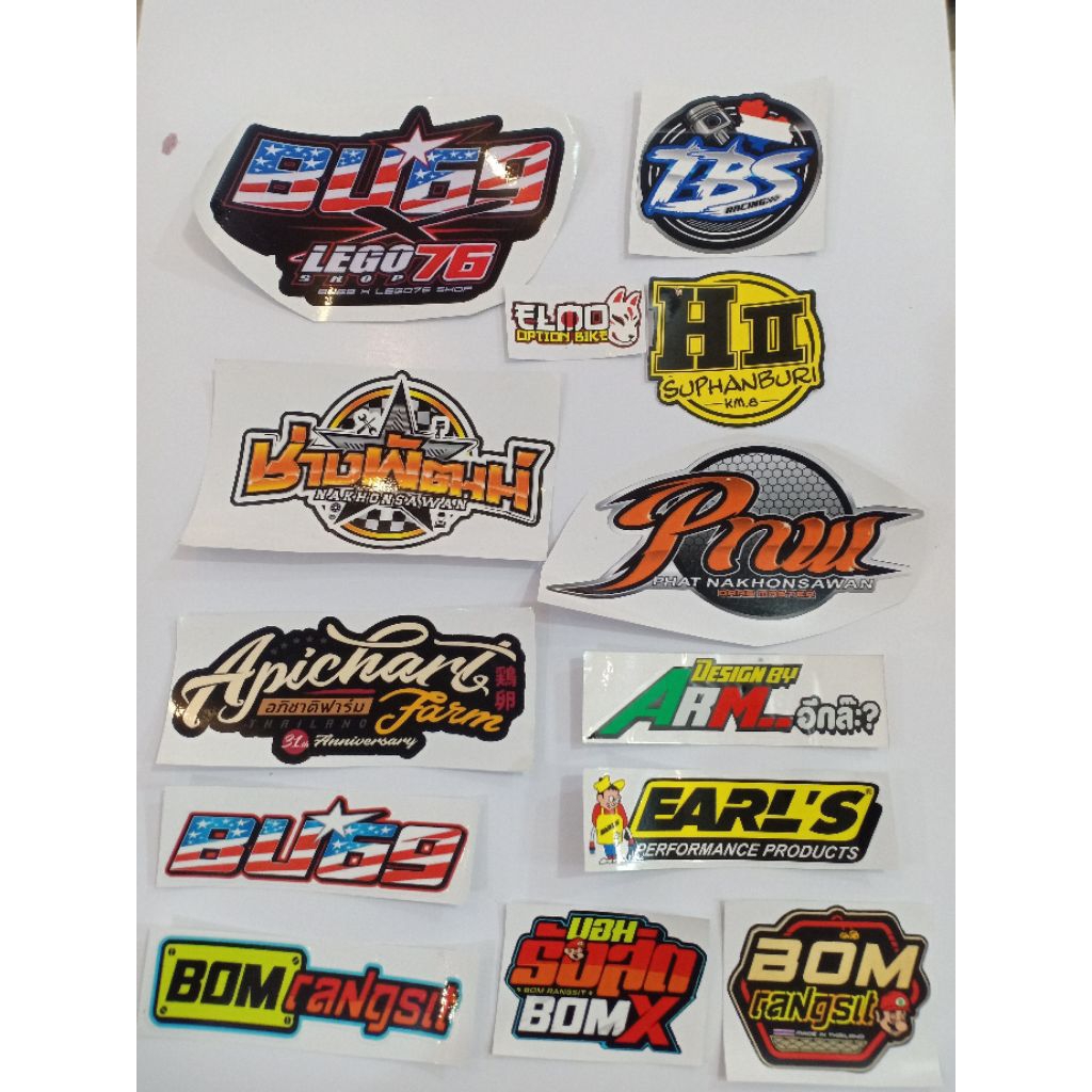 สติ๊กเกอร์ร้านดีไซน์ไทย ไวนิลคุณภาพสูง พรีเมี่ยม h2 pnw bu69 tbs apischart armshop