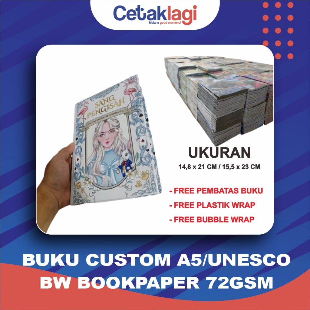 พิมพ์หนังสือสีดําและสีขาวที่กําหนดเอง A5/UNESCO | พลาสติกและพลาสติกฟรี | BOOKPUPPER72 (BP72)