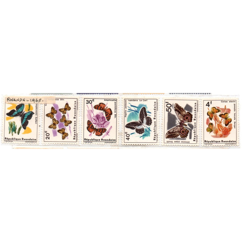 แสตมป์ธีมผีเสื้อ 141 Rwanda