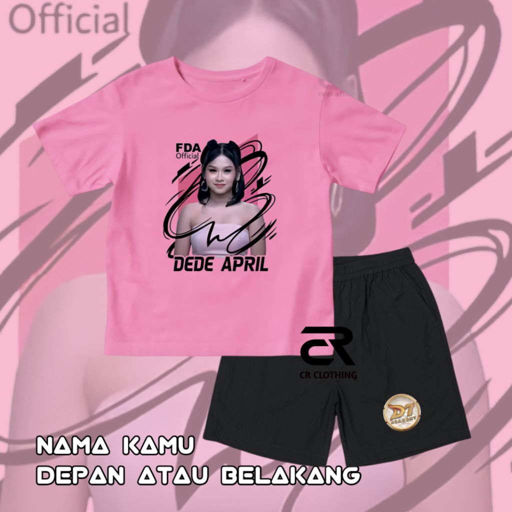 DEDE APRIL ชุดเสื้อยืดเด็ก DANGDUT ACADEMICY DA7 ผ้าฝ้ายหวีแขนสั้น