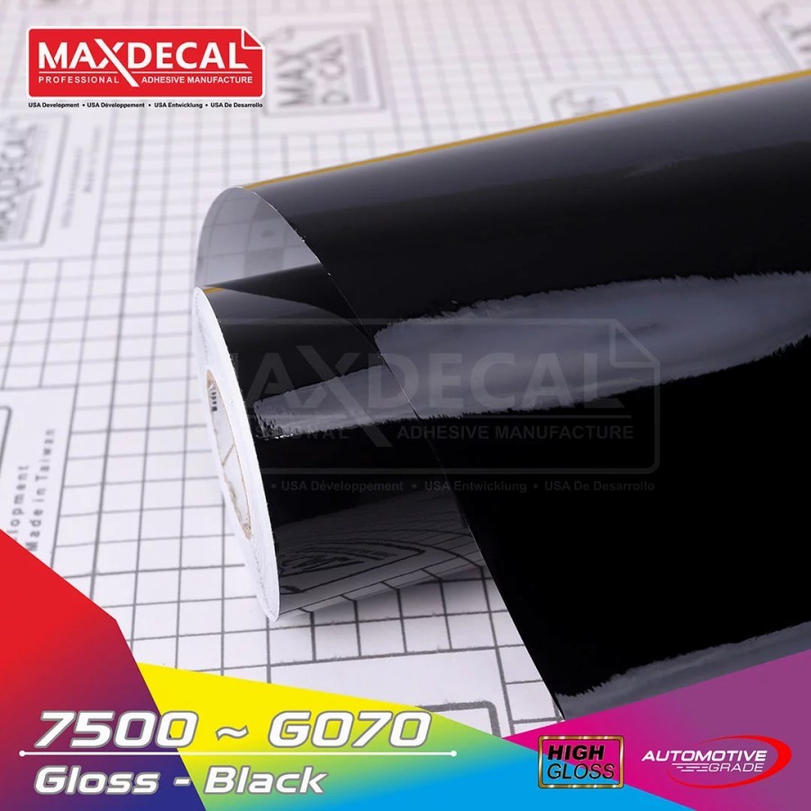 Maxdecal 7500 G 070 สีดําเงาต่อเมตร