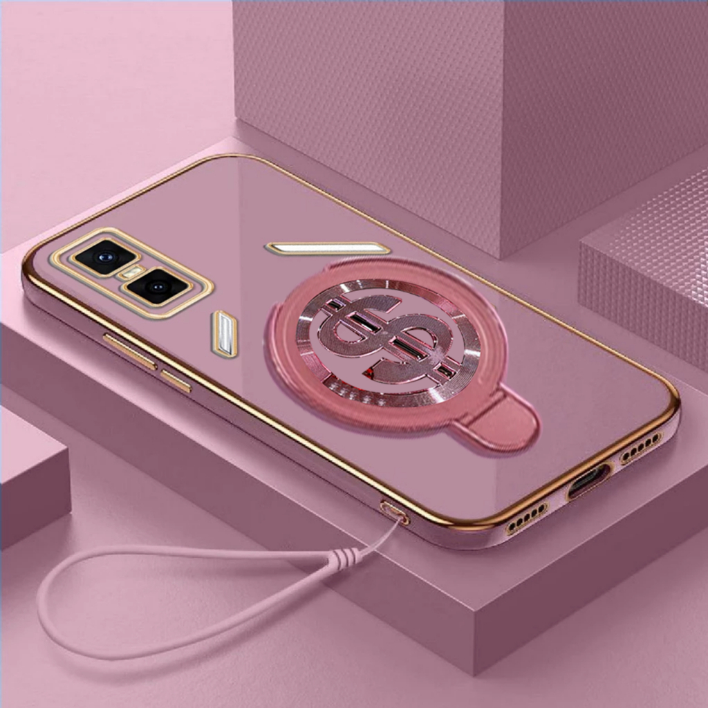 HP INFINIX GT 30 30 PRO 20 PRO Plating Dollar Ring Stand เคสชาร์จไร้สาย