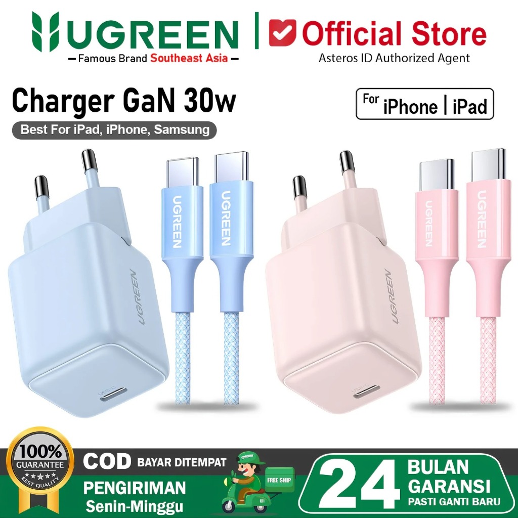 UGREEN เครื่องชาร์จ GAN 30W + สาย C TO C