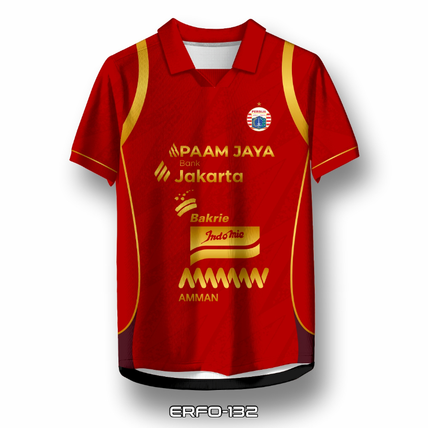 MERAH Persija Home Classic Red Paam Jaya Jersey คุณภาพระดับพรีเมียม ERFO.ID-132