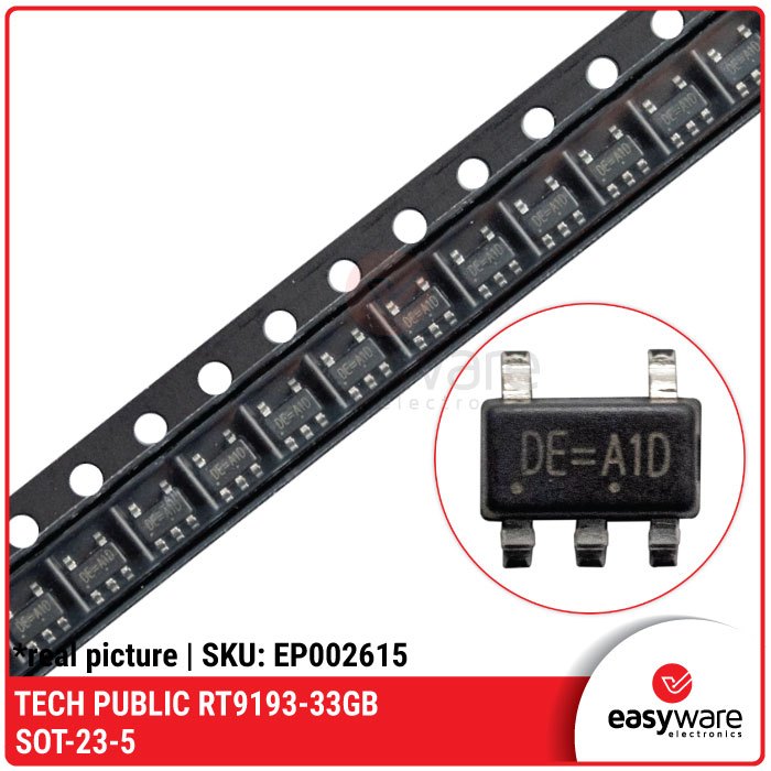 IC RT9193-33GB LDO Regulator 3.3V SOT-23-5 TECH PUBLIC Low Dropout IC เครื่องปรับแรงดันไฟฟ้า
