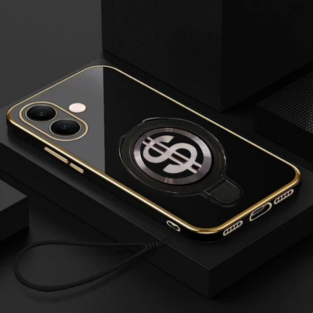 VIVO V60 V60 LITE V23 5G Plating Dollar Ring Stand เคสชาร์จไร้สาย