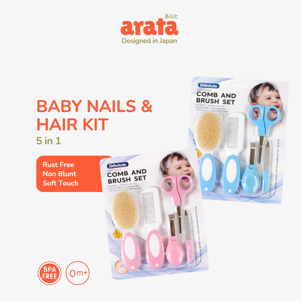 ARATA 5in1 Baby Nail & Hair Kits Baby Nail & Hair Care Kit