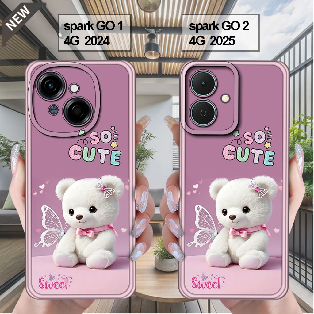 เคส TECNO SPARK GO 2 4G 2025 - เคส TECNO SPARK GO 1 4G 2024 - เคสซิลิโคนยืดหยุ่นสุดเท่