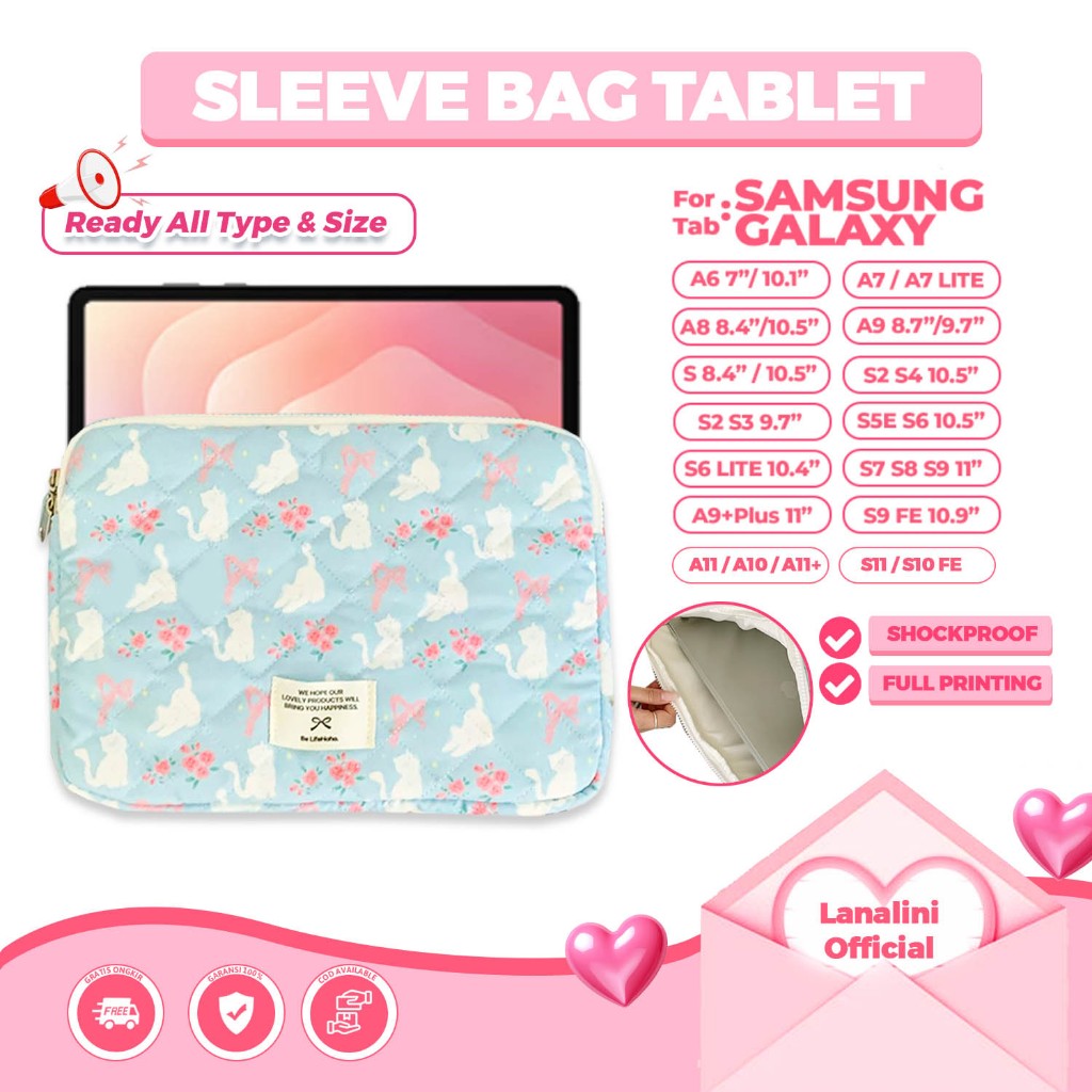 เคสแท็บเล็ต Puffy Cloud Bag Samsung A11 A9+ A9 Plus 11 "2023 Galaxy Tab A 6 7 8 9 + A6 A7 Lite T220 