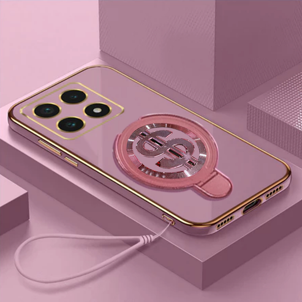 HP XIAOMI 15T 15T PRO ชุบ Dollar Ring Stand เคสชาร์จไร้สาย