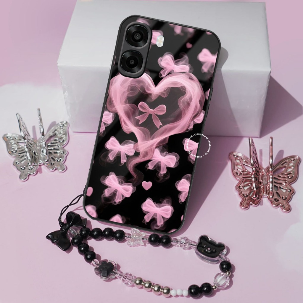 GANTUNGAN HP ล่าสุดOppo A6 Glass Softcase + สายคล้องโทรศัพท์ตัวป้องกันกล้องเคสโทรศัพท์ป้องกัน [LL77]