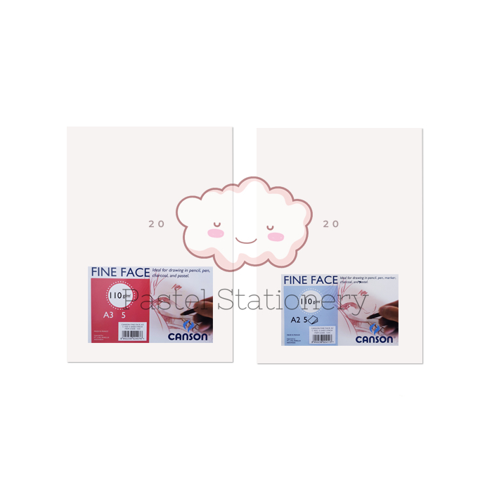 กระดาษวาดภาพร่างหน้า Canson A3 A2 ขนาด 110gsm - กระดาษสเก็ตช์การวาดภาพ Canson 110 gr 1 แพ็ค มี 5 แผ่