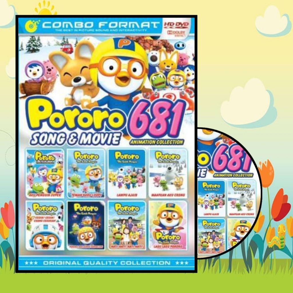 Pororo Song & Moviee DVD Film Cassette - ฟิล์มดีวีดีสําหรับเด็ก - ดีวีดีเพลงและฟิล์ม