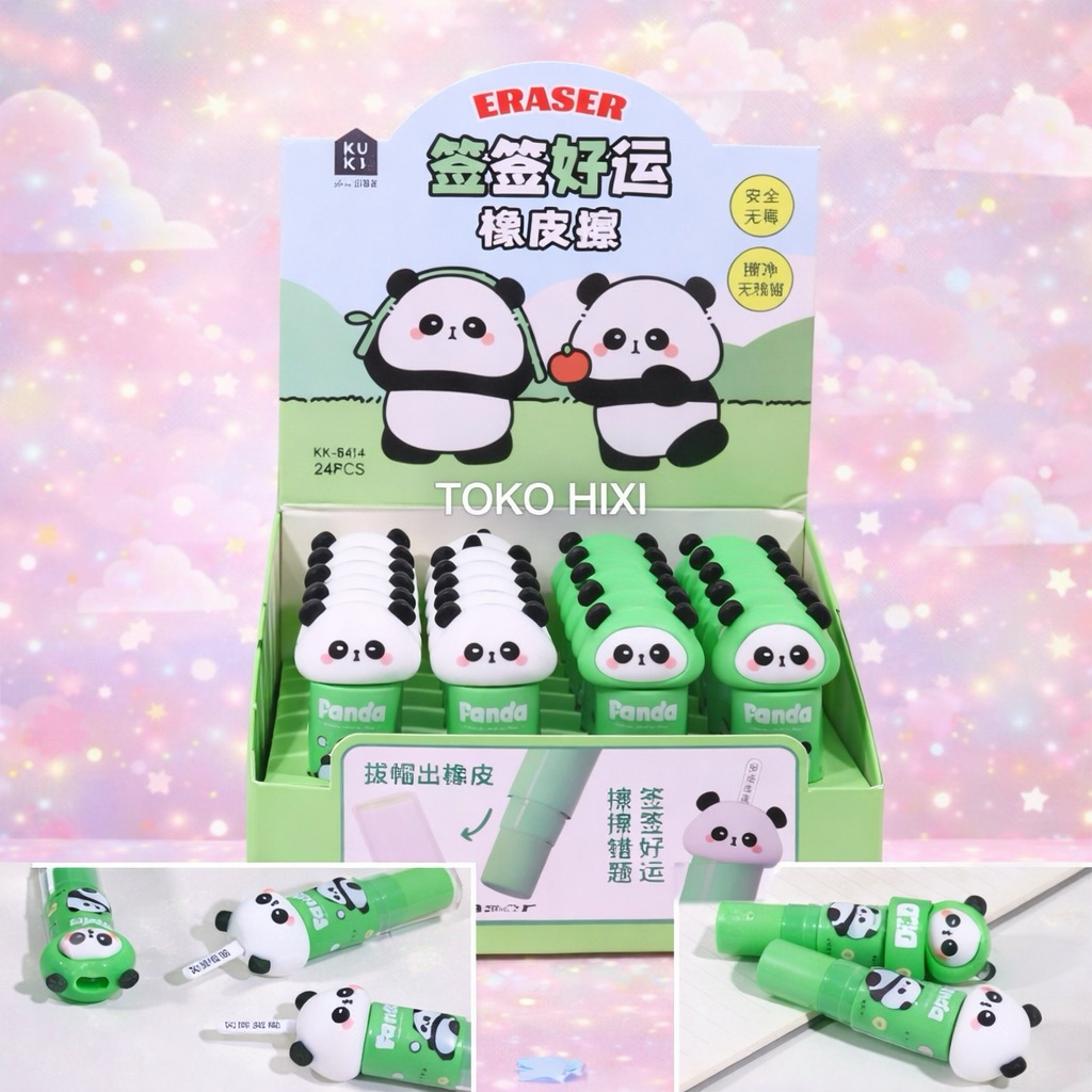Hixi Shop - Ready Panda Eraser Kuki KK-8414 ตัวละครน่ารัก