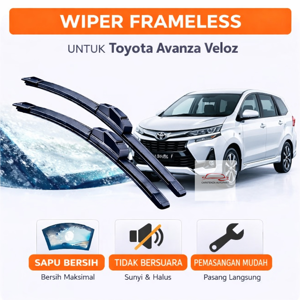 ที่ปัดน้ําฝนไร้กรอบ Avanza Veloz ที่ปัดน้ําฝนด้านหน้า Avanza ที่ปัดน้ําฝน 1 ชุด ที่ปัดน้ําฝน Avanza 