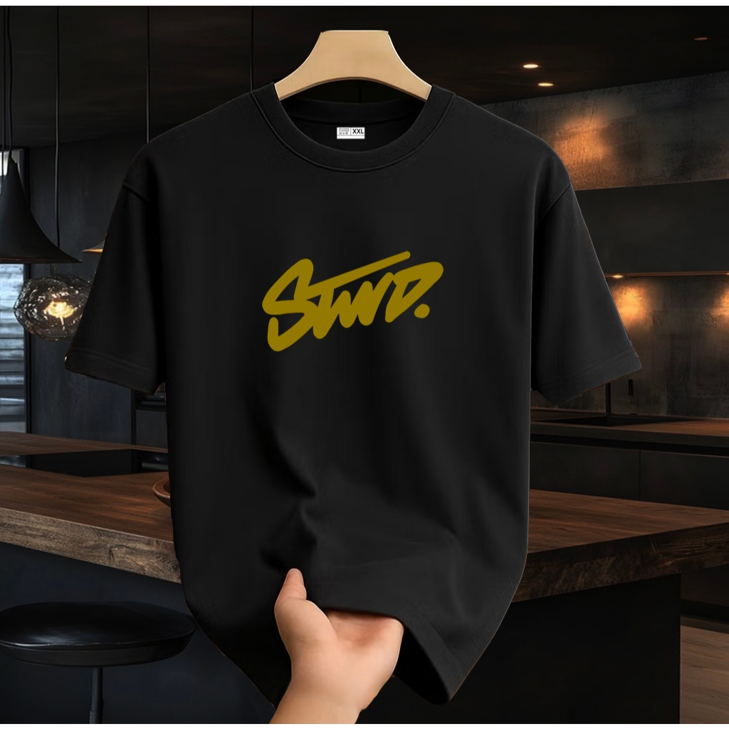 เสื้อยืดแขนสั้นผู้ชายและผู้หญิง / เสื้อทอง STWD / คุณภาพระดับพรีเมียม 24s Combed Cotton Distro เสื้อ