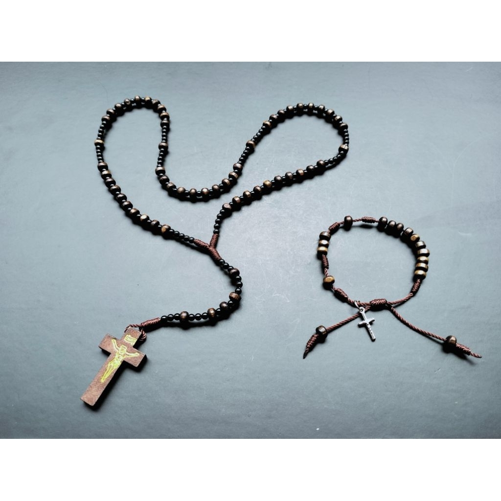 RG97 ROSARY PACKAGE + PREMIUM CATHOLIC WOODEN BRACELET