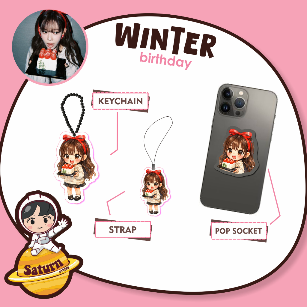NCT DREAM KEYCHAIN, STRAP, POPSOCKET - WINTER AESPA BIRTHDAY
