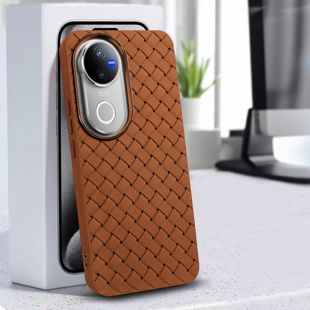 EllaStuff Case VIVO V50 Softcase PREMIUM WOVEN PATTERN Casing VIVO V50