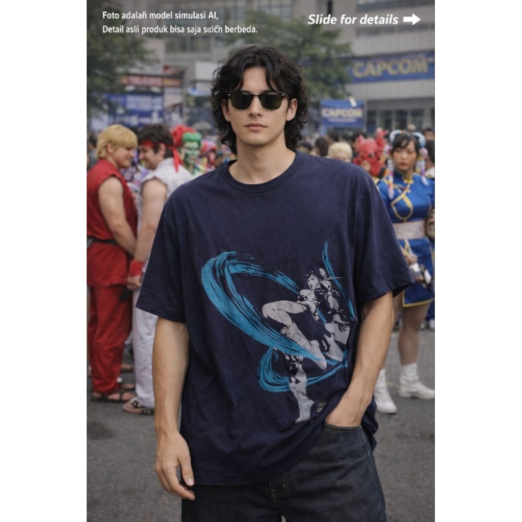 เสื้อยืด UNIQLO X CAPCOM 0R1 ไซส์ L ทรงเข้ารูป (P71 x L52)