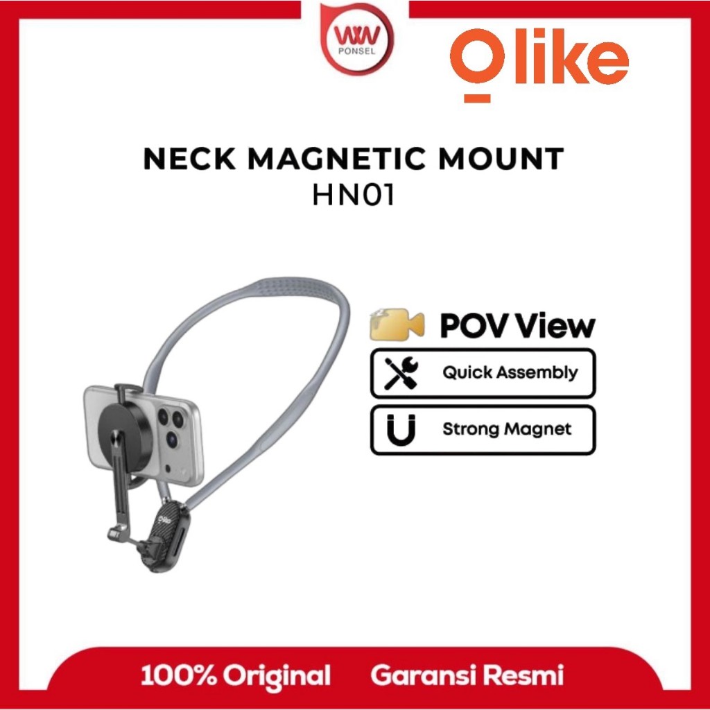 OlyIKE HN01 ที่วางคอ Magnetic Mount สร้อยคอวงเล็บคอสําหรับ Gopro, Iphone และสมาร์ทโฟน HP